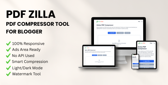 PDF Zilla - PDF Compression Blogger Template